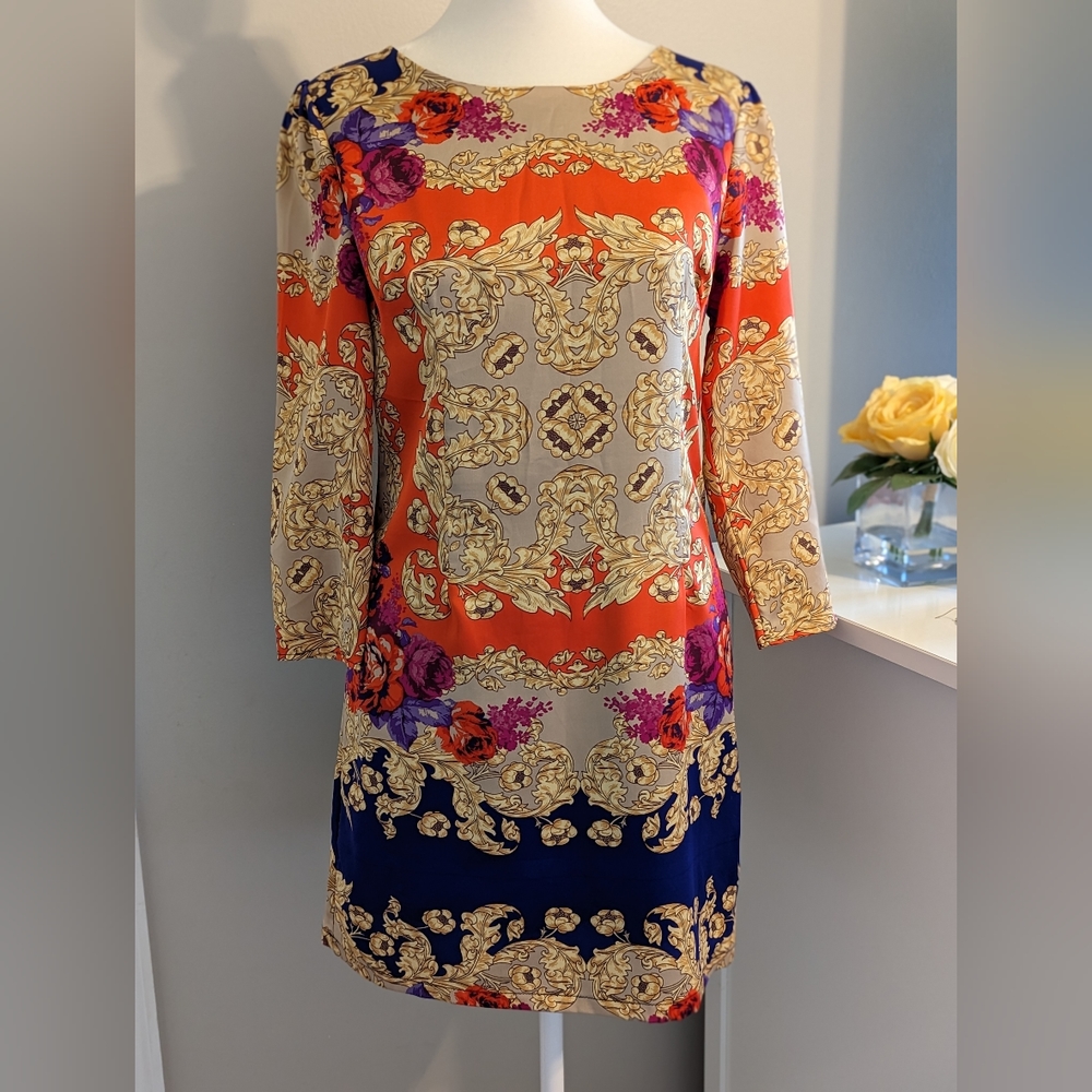 Moon Collection floral silk dress